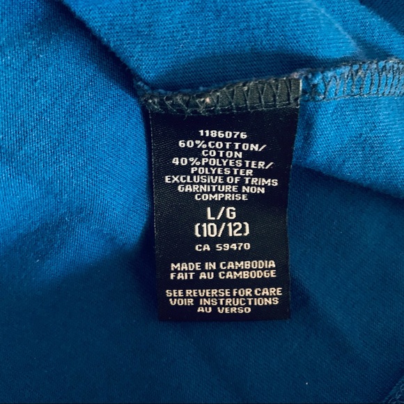 Ecko Logo Boys Long Sleeve T-shirt with Hood, Blue/Black, size 10-12 - Picture 6 of 6